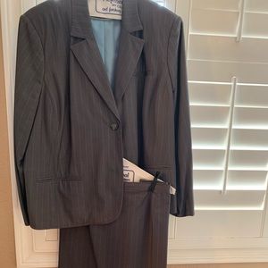 Pin striped skirt suit